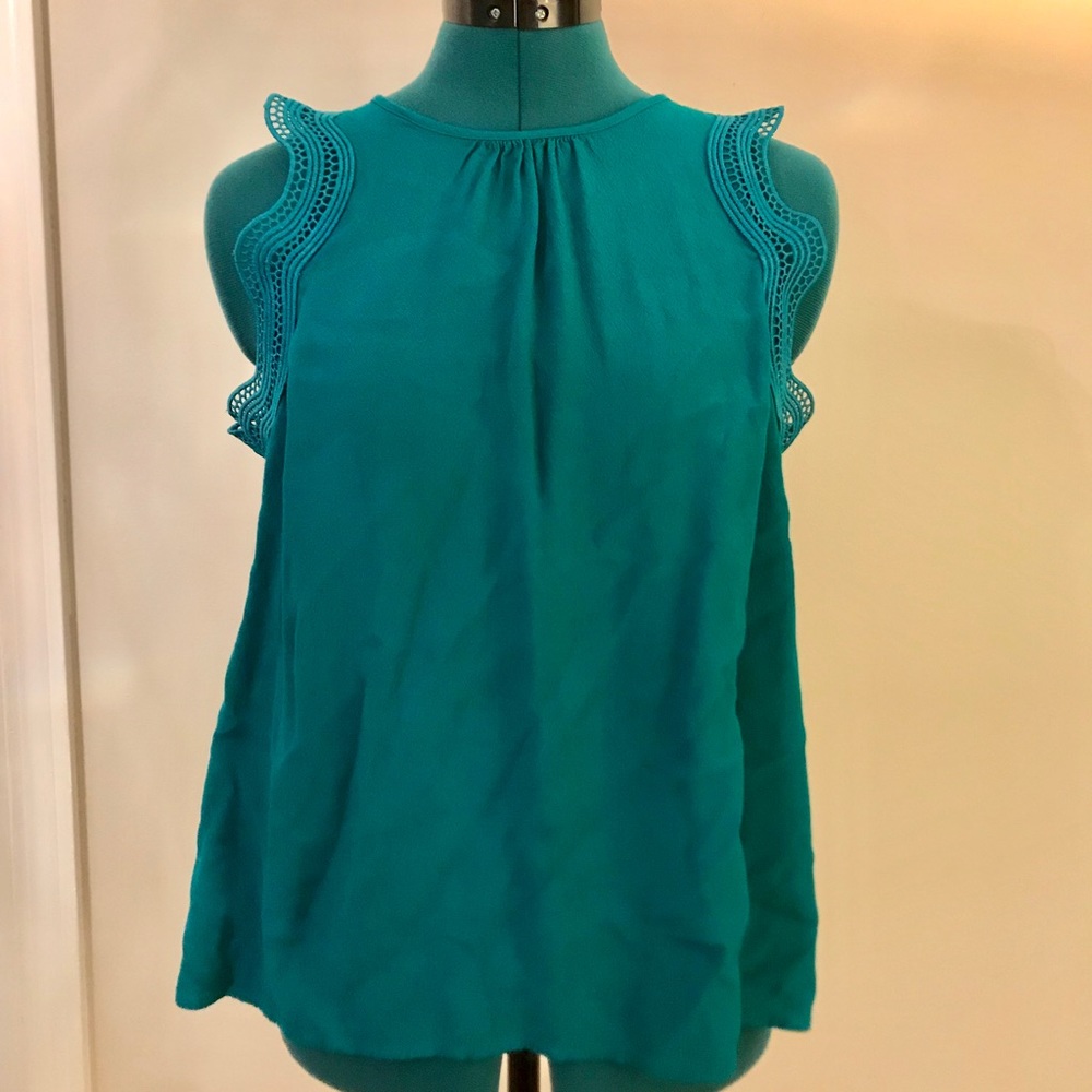 Ann Taylor Blouse with Lace Detail